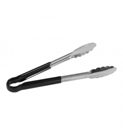 Servierzange mit Plastikgriff hitzebeständig 30cm - schwarz